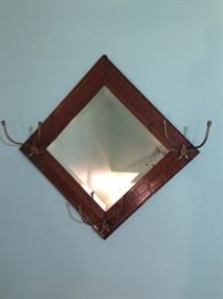 hall tree beveled mirror