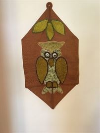 Vintage Owl Wall Hanging