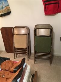 Samsonite Folding Chairs, Folding Card Table