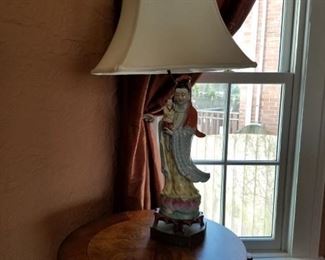 Pair of Asian lady Lamps 