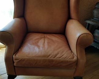 Bernardt Leather wing chair