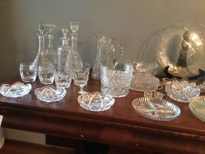 Decanters and cut glass