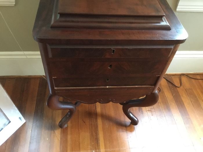 Neat antique silver cabinet