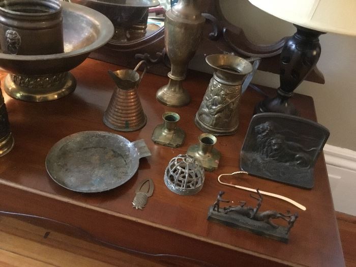 Close up of the brass