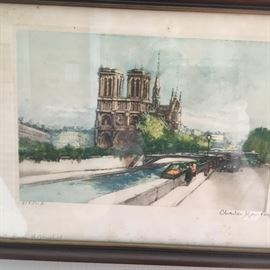 Vintage watercolor. A wonderful memory and a tragic loss.