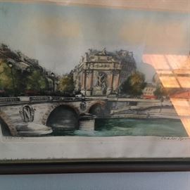Another Parisian watercolor...the fountain at the Boul Miche!
