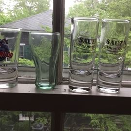 More shot glasses including a Coca Cola shot