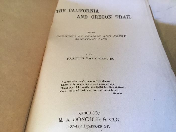 Classic history of the Oregon Trail by Parkman