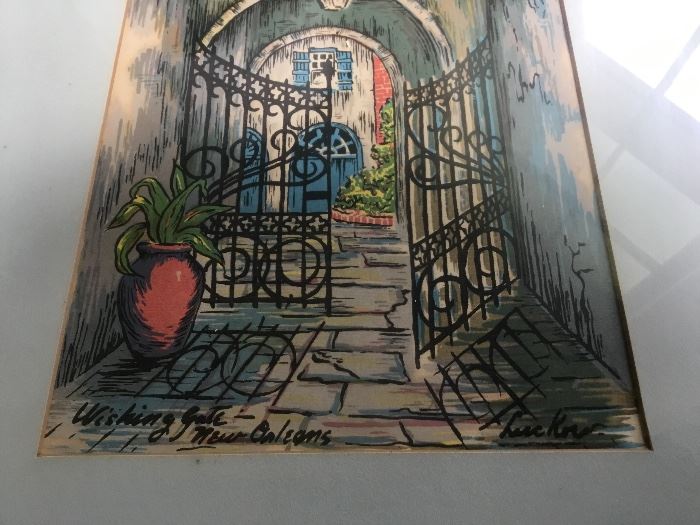 Watercolors by a famed NOLA artist, N. Luckow
