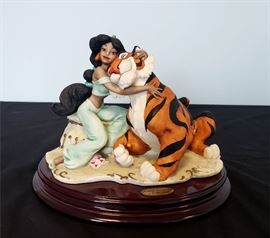 #12 - Giuseppe Armani / Florence Sculture d' Arte "Jasmine and Rajah" #410 - from Disney's Aladdin. Limited edition 1174/1200. Hand signed by Giuseppe Armani.