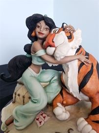 #12 - Giuseppe Armani / Florence Sculture d' Arte "Jasmine and Rajah" #410 - from Disney's Aladdin. Limited edition 1174/1200. Hand signed by Giuseppe Armani.