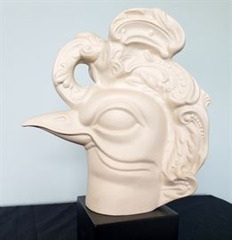 #16 - Cybis "Bird Head" bisque porcelain sculpture #13 - Exclusive limited edition Cybis event promo piece from 1982 Brielle Galleries party. You will likely never see another one, and we have 2! Read the latest article at The Cybis Archive for more info about them. www.cybisarchive.com