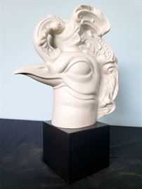 #16 - Cybis "Bird Head" bisque porcelain sculpture #13 - Exclusive limited edition Cybis event promo piece from 1982 Brielle Galleries party. You will likely never see another one, and we have 2! Read the latest article at The Cybis Archive for more info about them. www.cybisarchive.com