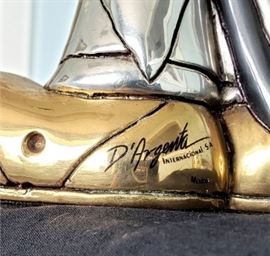 #29 - D'Argenta Mexico "Mickey Mouse" and "Minnie Mouse" gold/silver-plated figurines