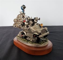 #30 - 1995 Chilmark Pewter "California or Bust" Mickey Mouse and Friends fine pewter figurine - limited edition 134/250.