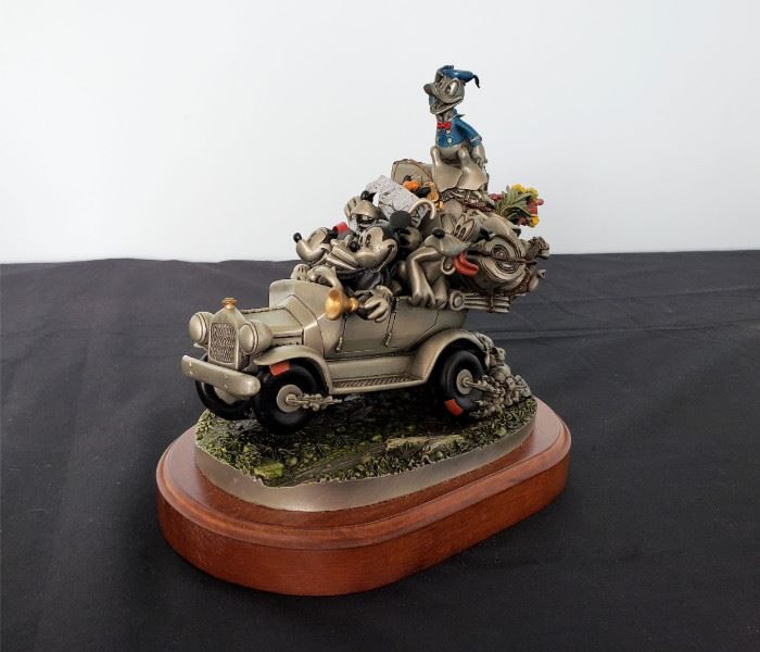 #30 - 1995 Chilmark Pewter "California or Bust" Mickey Mouse and Friends fine pewter figurine - limited edition 134/250.