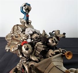 #30 - 1995 Chilmark Pewter "California or Bust" Mickey Mouse and Friends fine pewter figurine - limited edition 134/250.