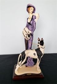 #35 - Giuseppe Armani / Florence Sculture d' Arte "Lady with Great Dane" #429 figurine - limited edition 4775/5000.