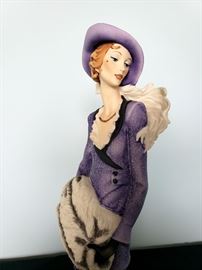 #35 - Giuseppe Armani / Florence Sculture d' Arte "Lady with Great Dane" #429 figurine - limited edition 4775/5000.