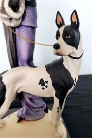 #35 - Giuseppe Armani / Florence Sculture d' Arte "Lady with Great Dane" #429 figurine - limited edition 4775/5000.