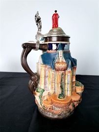 #38 - WW-Team German beer stein - "Falkenstein Castle" - limited edition 1965/9000. Second in the series "Romantic Germany". There is a miniature figure of King Ludwig II on the lid.