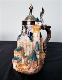 #38 - WW-Team German beer stein - "Falkenstein Castle" - limited edition 1965/9000. Second in the series "Romantic Germany". There is a miniature figure of King Ludwig II on the lid.