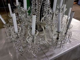 #40 - Swarovski Crystal chandelier - this is massive at over 3 feet tall with a whopping 18 lights! Pictures do not do it justice. The crystals are magically beautiful! When you see this in person, you can tell these are not ordinary chandelier crystals. Upon further research, we believe this chandelier is actually made by King's Chandelier Company in North Carolina, and not Schonbek as previously stated. It is their "King" model, which can still be purchased for $8,279! They use Swarovski crystals and you can purchase replacements for the missing ones on their website.