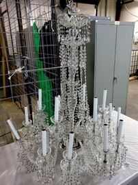#40 - Swarovski Crystal chandelier - this is massive at over 3 feet tall with a whopping 18 lights! Pictures do not do it justice. The crystals are magically beautiful! When you see this in person, you can tell these are not ordinary chandelier crystals. Upon further research, we believe this chandelier is actually made by King's Chandelier Company in North Carolina, and not Schonbek as previously stated. It is their "King" model, which can still be purchased for $8,279! They use Swarovski crystals and you can purchase replacements for the missing ones on their website.