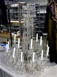 #40 - Swarovski Crystal chandelier - this is massive at over 3 feet tall with a whopping 18 lights! Pictures do not do it justice. The crystals are magically beautiful! When you see this in person, you can tell these are not ordinary chandelier crystals. Upon further research, we believe this chandelier is actually made by King's Chandelier Company in North Carolina, and not Schonbek as previously stated. It is their "King" model, which can still be purchased for $8,279! They use Swarovski crystals and you can purchase replacements for the missing ones on their website.