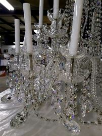 #40 - Swarovski Crystal chandelier - this is massive at over 3 feet tall with a whopping 18 lights! Pictures do not do it justice. The crystals are magically beautiful! When you see this in person, you can tell these are not ordinary chandelier crystals. Upon further research, we believe this chandelier is actually made by King's Chandelier Company in North Carolina, and not Schonbek as previously stated. It is their "King" model, which can still be purchased for $8,279! They use Swarovski crystals and you can purchase replacements for the missing ones on their website.