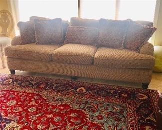 TRADITIONAL LIGHT BROWN / TAUPE BERNHARDT SOFAS-2 AVAILABLE-(98"L x 43"D x 32"H)