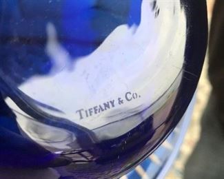 TIFFANY & CO. BLUE CRYSTAL BOWLS-2 AVAILABLE 