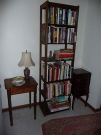 Table, Lamp, Books & Booscase
