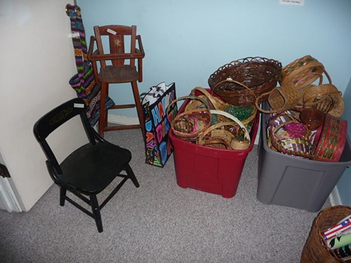 Children's Chair & Baskets