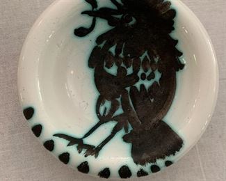Picasso Oiseau au Ver ceramic, Madoura, Clay Bowl, 1952