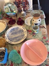 Candleholders, Vintage Melmac Divided Dish, Bells, More!