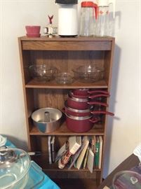 Coffee n Tea Pots, Great Set of Pots, Bundt Pan, Cookbooks, Clear Bowls