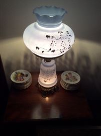 Satin Lamp and Coasters