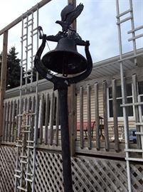 Large Antique Bell with Eagle
