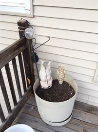 Planter and Owls