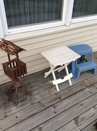 Table, Step Stool, Planter