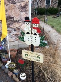 Christmas Sign, Planters
