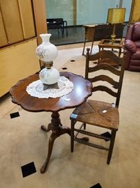 Adorable antique table and chair - both in great condition and very usable.