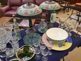 Two gorgeous hand painted lamps!