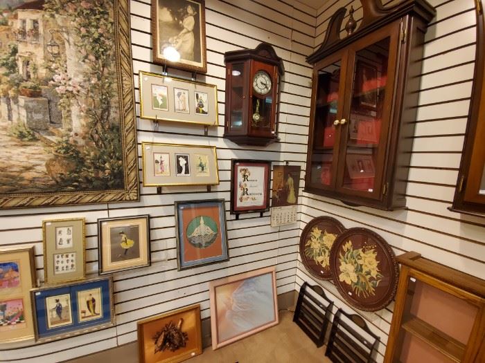 Antique clocks, pictures, hand made cabinets too:)