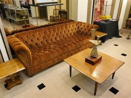 LOVE THIS!  Brown Velvet Mid Century Modern....Would make a GREAT photography prop!  PERFECT condition!