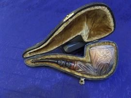 Extensive pipe collection. These are high end pipes that have been stored for 14 years. Included are Turkish block meerschaum with styles of eagle claw, mermaid, dragon, lion, turtle top, floral and others. Some of the brands include CAO, Alpha, Masto de Papa, Paykoc, Bjarne and others. Theses pipes have been smokes and have great patina. 