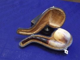 Extensive pipe collection. These are high end pipes that have been stored for 14 years. Included are Turkish block meerschaum with styles of eagle claw, mermaid, dragon, lion, turtle top, floral and others. Some of the brands include CAO, Alpha, Masto de Papa, Paykoc, Bjarne and others. Theses pipes have been smokes and have great patina. 