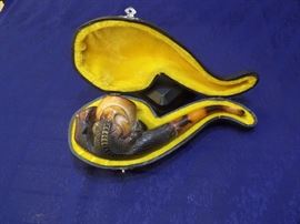 Extensive pipe collection. These are high end pipes that have been stored for 14 years. Included are Turkish block meerschaum with styles of eagle claw, mermaid, dragon, lion, turtle top, floral and others. Some of the brands include CAO, Alpha, Masto de Papa, Paykoc, Bjarne and others. Theses pipes have been smokes and have great patina. 