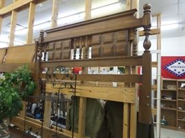 King size bed, baker's rack, etc.